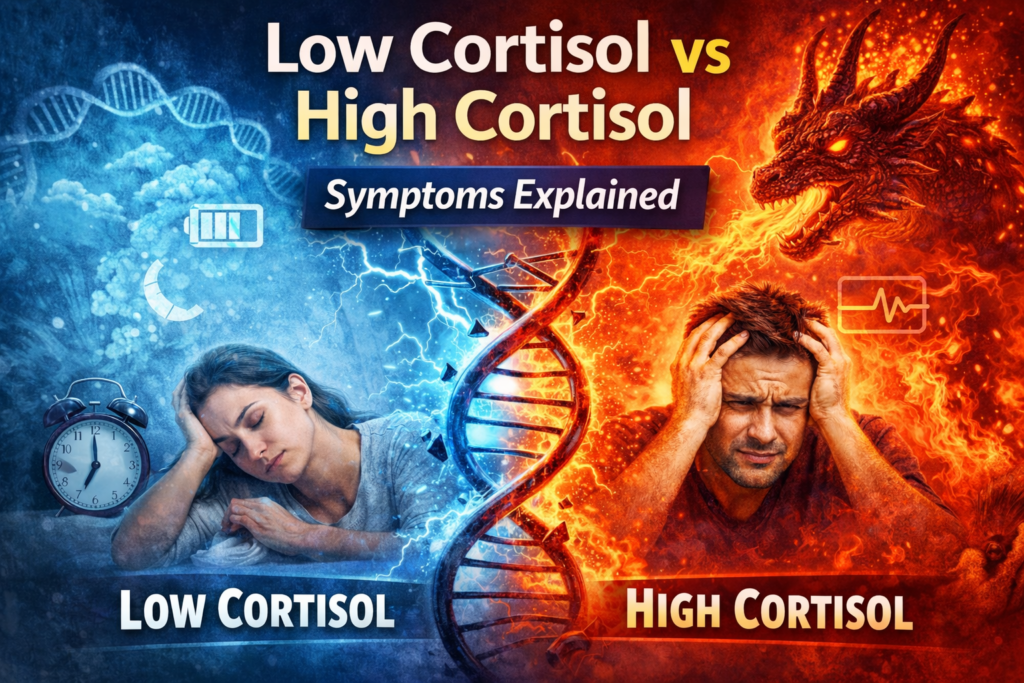 low cortisol vs high cortisol